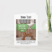 Dog Park Directions Folded Note Card Notitiekaartje (Voorkant)