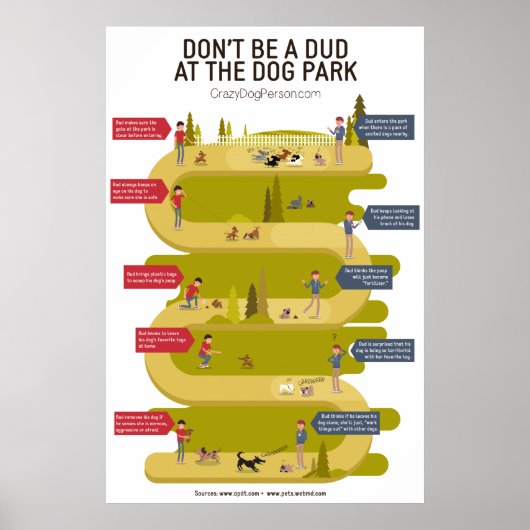 Dog Park Etiquette 101 Infographic Poster (Voorkant)