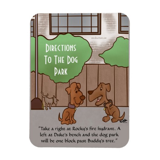 Dog Park Richtingen Magnet Magneet (Verticaal)
