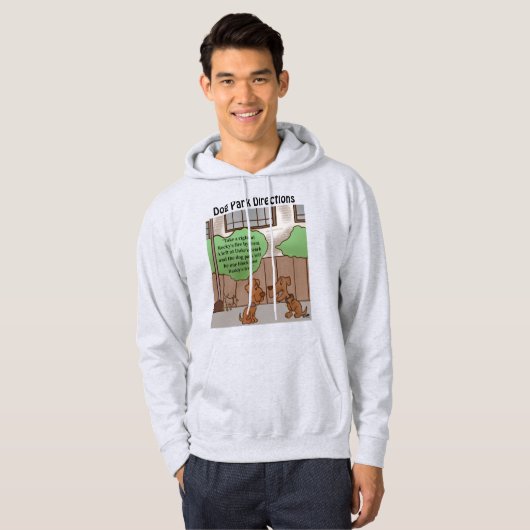 Dog Park Richtingen Mannen Hoodie (Voorkant volledig)