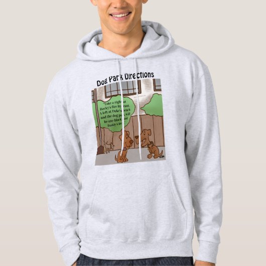 Dog Park Richtingen Mannen Hoodie (Voorkant)