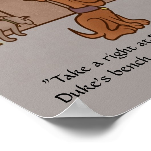 Dog Park Richtingen Waarde Poster (Hoek)