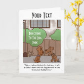 Dog Park Richtingen Wenskaart Kaart (Gele Bloem)