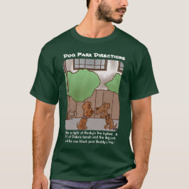 Dog Park Routebeschrijving Mannen Green T-Shirt