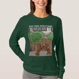 Dog Park Routebeschrijving Vrouwen lange mouwen T-shirt