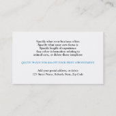 Dog parlor pet care Personalized Kortingskaartje (Achterkant)