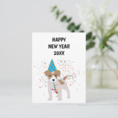 Dog Partners - Animals Holiday New Years Card Feestdagenkaart (Staand voorkant)