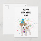 Dog Partners - Animals Holiday New Years Card Feestdagenkaart (Voorkant / Achterkant)