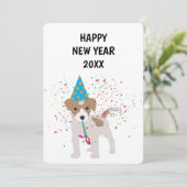 Dog Partners - Animals Holiday New Years Card Feestdagenkaart (Staand voorkant)