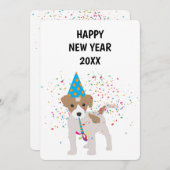 Dog Partners - Animals Holiday New Years Card Feestdagenkaart (Voorkant / Achterkant)