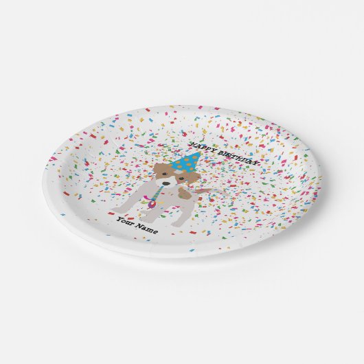 Dog Party - Animals op Birthday Party Papieren Bordje (Gekanteld)