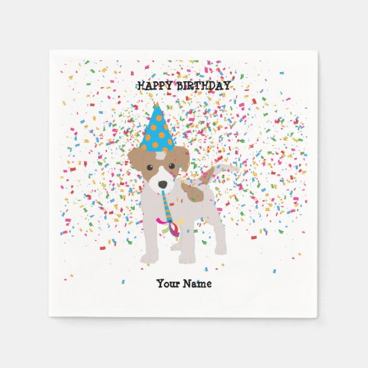 Dog Party - Animals op Birthday Party Servet (Voorkant)