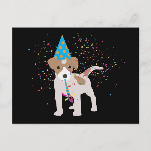Dog Party - Animals Puppy met een partij Briefkaart (Voorkant)