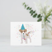 Dog Party - Animals Puppy met een partij Briefkaart (Staand voorkant)