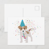 Dog Party - Animals Puppy met een partij Briefkaart (Voorkant / Achterkant)