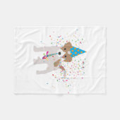 Dog Party - Animals Puppy met een partij Fleece Deken (Voorkant (Horizontaal))