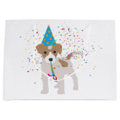 Dog Party - Animals Puppy met een partij Groot Cadeauzakje (Voorkant)