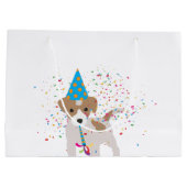 Dog Party - Animals Puppy met een partij Groot Cadeauzakje (Achterkant)