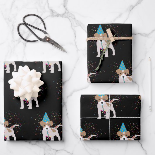 Dog Party - Animals Puppy met een partij Inpakpapier Vel (Voorkant)