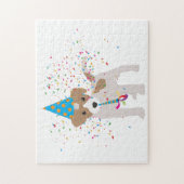 Dog Party - Animals Puppy met een partij Legpuzzel (Verticaal)