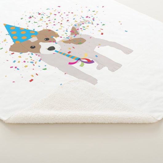 Dog Party - Animals Puppy met een partij Sherpa Deken (3/4)