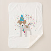 Dog Party - Animals Puppy met een partij Sherpa Deken (Voorkant)