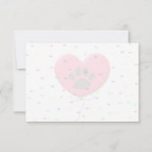 Dog Party Dog Paw Confetti Drawing Blank Notitiekaartje (Achterkant)