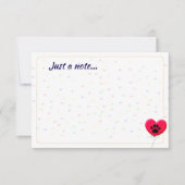 Dog Party Dog Paw Confetti Drawing Just a Note Notitiekaartje (Voorkant)