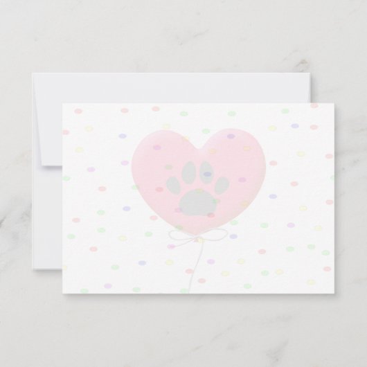 Dog Party Dog Paw Confetti Drawing Lined Monogram Notitiekaartje (Achterkant)