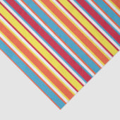 Dog Party Kleurrijke Strepen Gepersonaliseerd Tissuepapier (Detail)