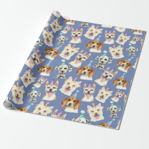 Dog Party Pattern   Hondenliefhebbers van Birthday Cadeaupapier