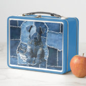 Dog Patchwork Art Denim (In situ)