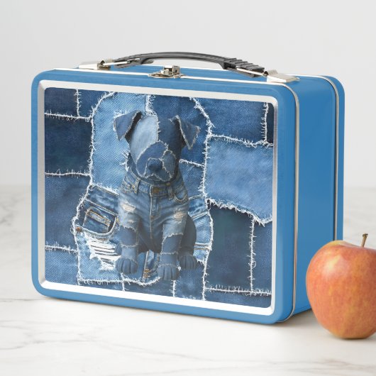 Dog Patchwork Art Denim (In situ)