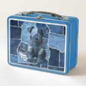 Dog Patchwork Art Denim (Voorkant)