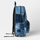 Dog Patchwork Art Denim Bedrukte Rugzak (Links)