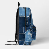 Dog Patchwork Art Denim Bedrukte Rugzak (Links)