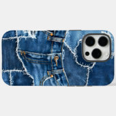 Dog Patchwork Art Denim Case-Mate iPhone Case (Achterkant (horizontaal))