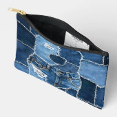 Dog Patchwork Art Denim Etui (Open)