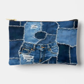 Dog Patchwork Art Denim Etui (Voorkant)