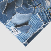Dog Patchwork Art Denim Tissuepapier (Detail)