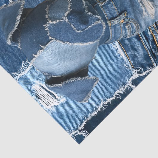 Dog Patchwork Art Denim Tissuepapier