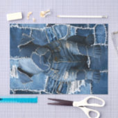 Dog Patchwork Art Denim Tissuepapier (Craft)