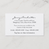 Dog pathos petsaat visitekaartje (Achterkant)