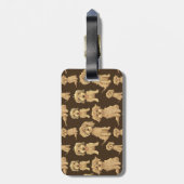Dog Pattern Brown labradole goudendoedle Bagagelabel (Achterkant verticaal)