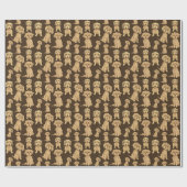 Dog Pattern Brown labradole goudendoedle Cadeaupapier (Vlak)