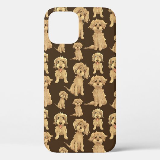 Dog Pattern Brown labradole goudendoedle Case-Mate iPhone Case (Achterkant)