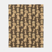 Dog Pattern Brown labradole goudendoedle Fleece Deken (Voorkant)