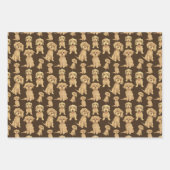 Dog Pattern Brown labradole goudendoedle Inpakpapier Vel (Voorkant 3)