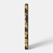 Dog Pattern Brown labradole goudendoedle iPhone Hoesje (Linkerkant)