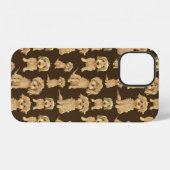 Dog Pattern Brown labradole goudendoedle iPhone Hoesje (Achterkant horizontaal)